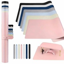 Tappetino da tavolo pieghevole Nail Art poggia mani impermeabile pelle PU strumento manicure UK