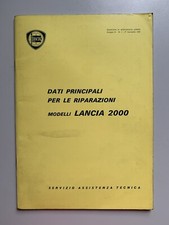 Lancia 2000 Manuale Dati Principali Per Le Riparazioni 1972