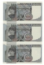 10000 LIRE CASTAGNO  EMISSIONE  06 /09/1980  FDS -   NUMERI PROGRESSIVI