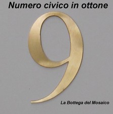 NUMERO CIVICO IN OTTONE - NOVITA' !!!