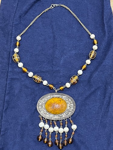 Collana ambra antica forse - collana,