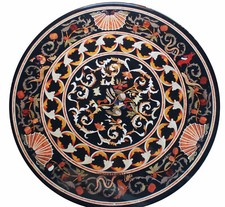 36 " Nero Rotondo Marmo Tavolo