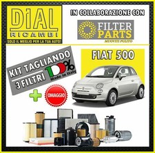 Kit Tagliando FILTRI 3Pz FIAT500  1.2 8V EASYPOWER GPL LPG 63Kw 85HP  + OMAGGIO