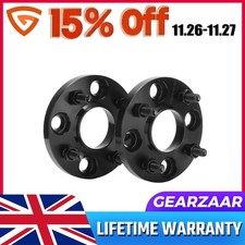 Distanziali ruota centrati sul mozzo 2x15 mm neri per Ford Fiesta MK6 MK7 4x108 mm 63,4 mm