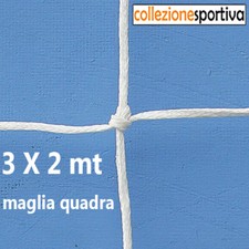 COPPIA RETI DA CALCETTO REGOLAMENTARE 3 x 2mt MAGLIA QUADRA 3mm-6501 EFFEA SPORT