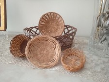 Cesti In Vimini Set 5 Pezzi Decorazioni creazioni fai da te