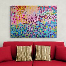 Graffiti Multi-Coloured Dots - Canvas Rolled Wall Art Print -