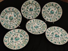 6 Piatti Da Dessert Gallo Di Orvieto ( Santarelli E Deruta ) - Anni '40-'50