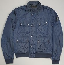 Giubbotto Bomber Uomo Belstaff Nylon Blu Taglia Media ITA - 48 Impermeabile Cappotto
