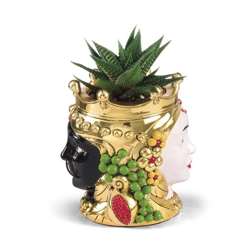 Vaso vasetto testa - vasetto, moro