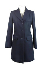 INTREND Classic Wool Coat Cappotto Blu Scuro Lana  IT42 Fr40 NL38 DE38 GB10 S