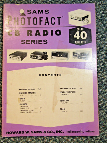Radio sam photofact - cb,