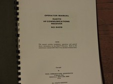 RICEVITORE RACAL RA6772 MANUALE OPERATORI