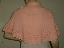 VINTAGE COPRISPALLE MANTELLINA MAGLIA ROSA SALMONE LISEUSE LEGGI LE MISURE