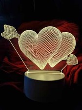 Lampada Cuori 3D regalo