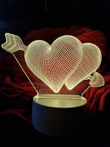 Lampada cuori regalo - lampada,
