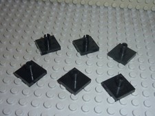 6 x LEGO Black Tile 2 x 2 with