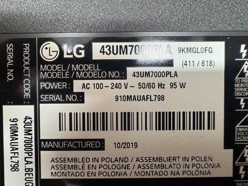 Despiece lg 43um7000pla - despiece,