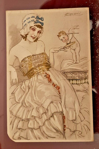 Cartolina illustratore mauzan - cartolina,