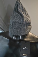 GRAN SASSO COLLEZIONI BERRETTO GRIGIO PURO CACHEMIRE A COSTE  DC-A5 180,00 CART.