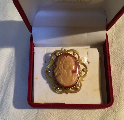 Spilla con grande cammeo - spilla,