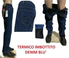 Jeans uomo Termico Tg.44/64 Imbottito Regular Fit Elasticizzato Tg.44/64