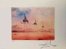 Salvador Dali Litografia off set cm 50x65  firma su lastra con  certificato