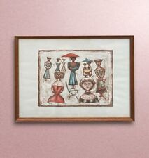 MASSIMO CAMPIGLI PASSEGGIATA ROMANA Roman Promenade 1955 Litografia Lithography