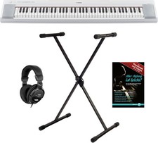 Yamaha Piaggero NP-35 Pianoforte Portatile Bianco Set Pianoforte Supporto Cuffie Scuola