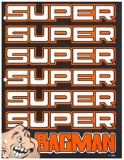 Super Bagman Stern Video Arcade Volantino / Brochure / Pubblicità