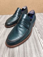 FRATELLI ROSSETTI MOCASSINO PENNY VERDE PETROLIO UK 7 - OTTIME CONDIZIONI