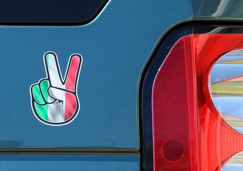 Adesivo vinile auto - adesivo, mano