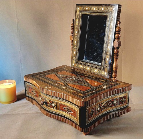 Specchio toeletta legno - toeletta,