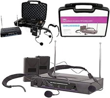 Coppia Microfoni professionali ad archetto Wireless della qtx