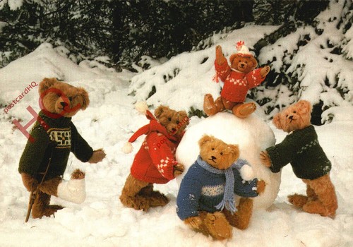 Picture postcard teddy bears - picture, postcard-