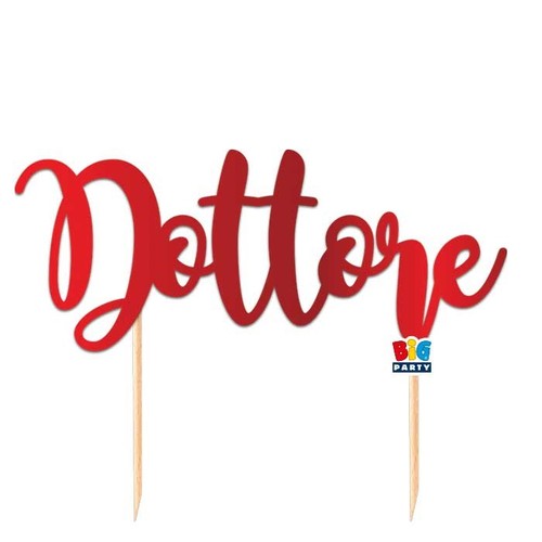 Cake topper carta dottore - topper, in