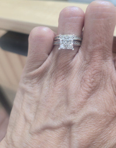 Prong sposa oro bianco 14 - bianco,
