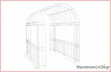 Gazebo metallo bianco con - gazebo, in