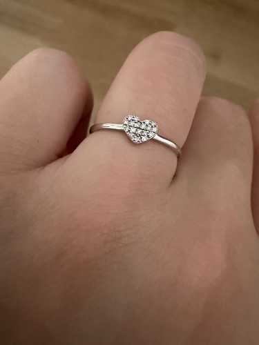 Anello cuore oro bianco - cuore,
