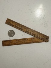 Antico carro consegna Studebacker C. 1915, righello pieghevole pubblicitario.     (K3)