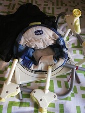 Chicco seggiolone da tavolo con cintura e ganci da appendere al ristorante usato