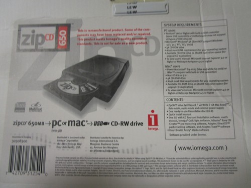 Unità iomega zip - unità, cd