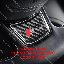 STEMMA Volante Per AUDI Logo S LINE A1 A3 A4 A5 A6 A7 Q3 Q5 Q7 TT CARBONIO