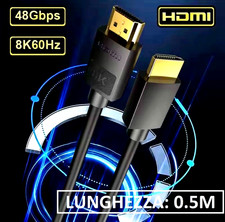CAVO 8K HDMI 2.1 48GBPS 0.5 MT