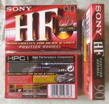 Lotto 3 Audiocassette Sony HF 90 - Made in Europe 1999 - Sealed Sigillate Nuove