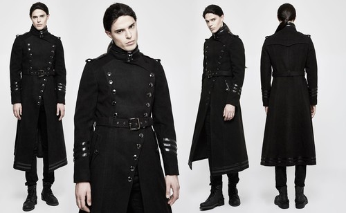 Trench cappotto uomo gotico