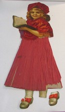 Antique Christmas Die Cut Girl
