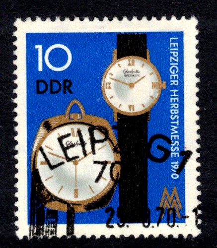 Ddr 1601 timbrato - 1601,, timbrato/o/orologi