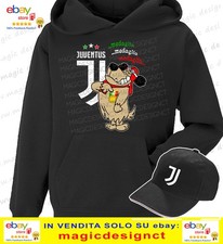 FELPA JUVENTUS MUTTLEY medaglia felpa cappuccio tascone bambino uomo