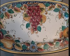 piatto - vassoio - centrotavola dipinto a mano